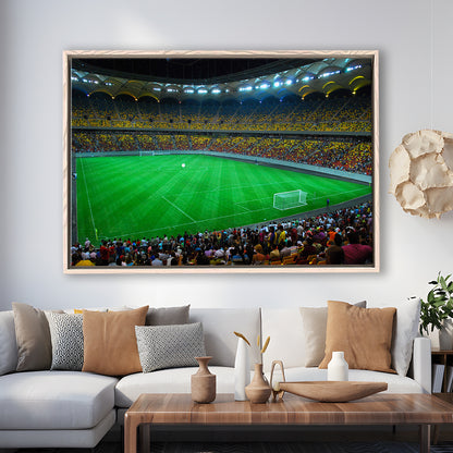 National Arena Bucharest, Stadium Canvas, Sport Art, Framed Canvas Print Wall Art, Floating Frame