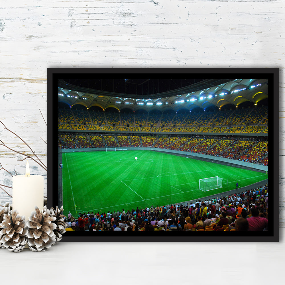 National Arena Bucharest, Stadium Canvas, Sport Art, Framed Canvas Print Wall Art, Floating Frame