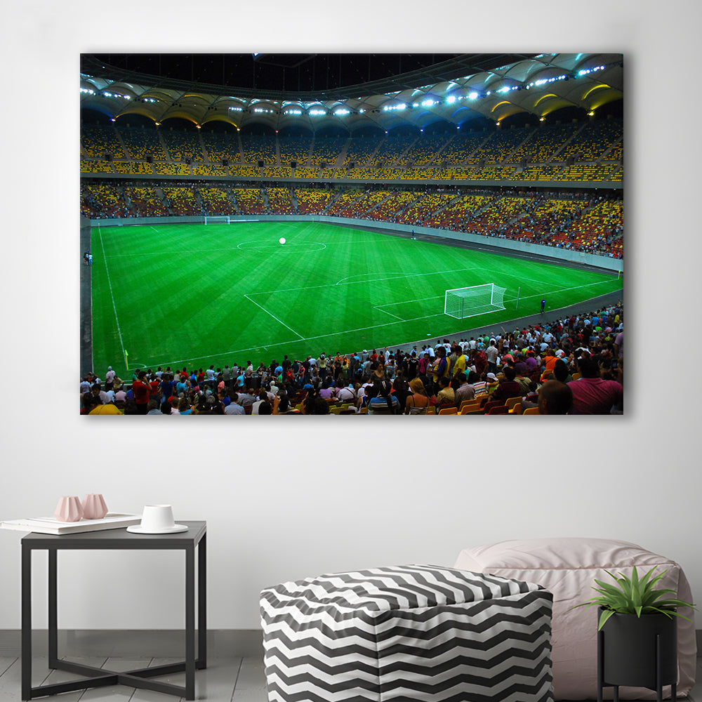National Arena Bucharest, Stadium Canvas, Sport Art, Gift for him, Man Cave Decor, Art Print, Canvas Print Wall Art