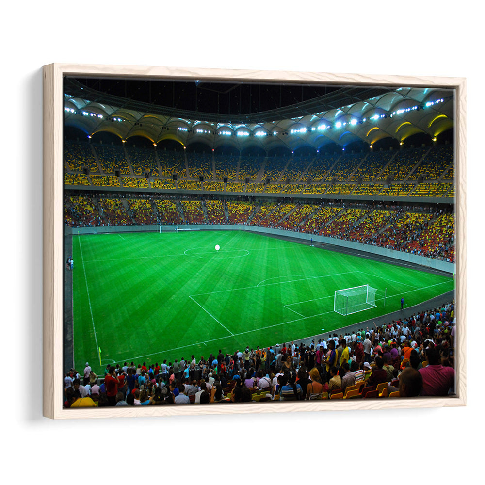 National Arena Bucharest, Stadium Canvas, Sport Art, Framed Canvas Print Wall Art, Floating Frame