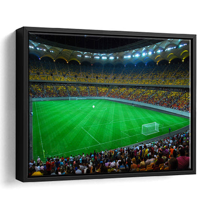 National Arena Bucharest, Stadium Canvas, Sport Art, Framed Canvas Print Wall Art, Floating Frame