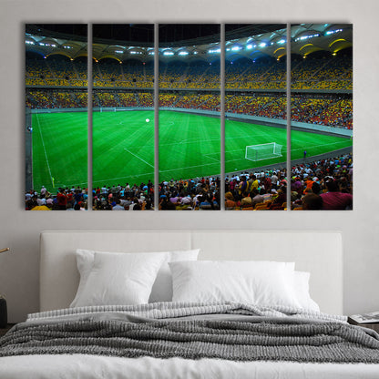 National Arena Bucharest, Stadium Canvas, Sport Art, 5 Panel B, Extra Large Canvas, Canvas Print Wall Art