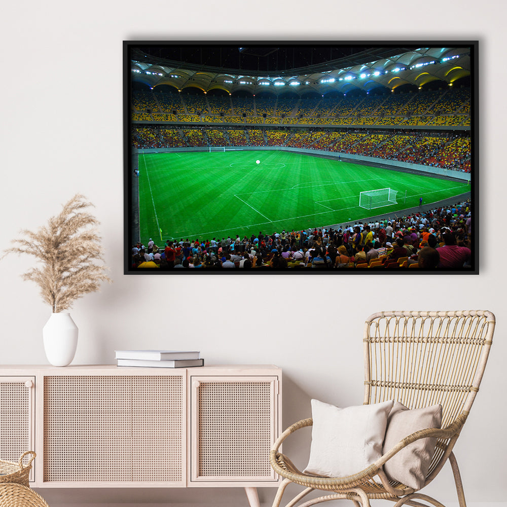 National Arena Bucharest, Stadium Canvas, Sport Art, Framed Canvas Print Wall Art, Floating Frame