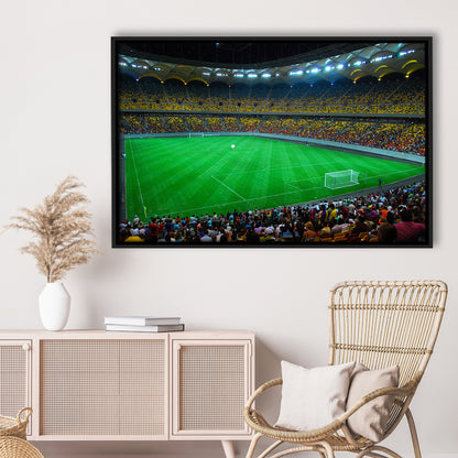 National Arena Bucharest, Stadium Canvas, Sport Art, Framed Canvas Print Wall Art, Floating Frame