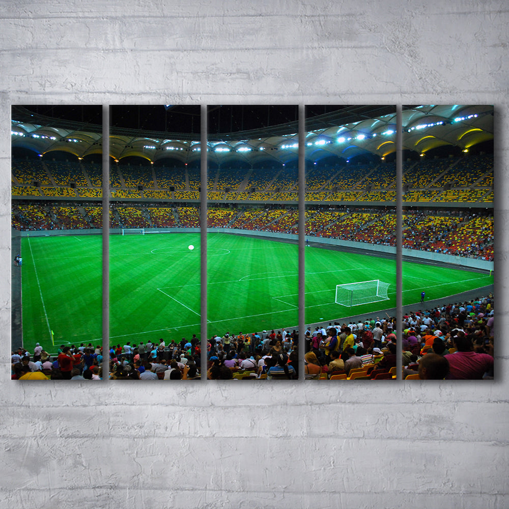 National Arena Bucharest, Stadium Canvas, Sport Art, 5 Panel B, Extra Large Canvas, Canvas Print Wall Art