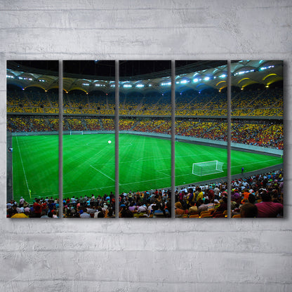 National Arena Bucharest, Stadium Canvas, Sport Art, 5 Panel B, Extra Large Canvas, Canvas Print Wall Art