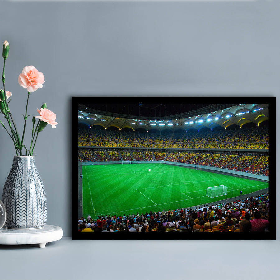 National Arena Bucharest, Stadium Canvas, Sport Art, Gift for him, Framed Art Print Wall Decor, Picture Framed