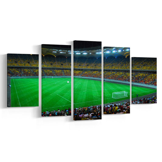 National Arena Bucharest, Stadium Canvas, Sport Art, Gift for him, 5 Panel, Large Canvas, Canvas Print Wall Art