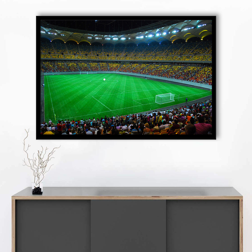 National Arena Bucharest, Stadium Canvas, Sport Art, Gift for him, Framed Art Print Wall Decor, Picture Framed