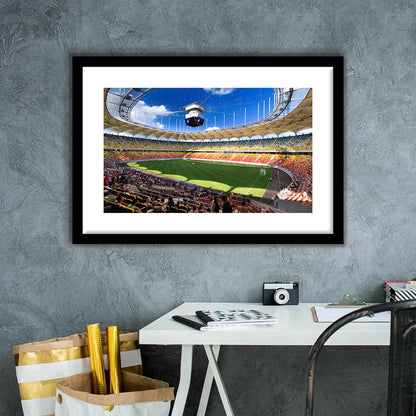National Arena, Stadium Canvas, Sport Art, Gift for him, White Border Framed Art Print Wall Decor