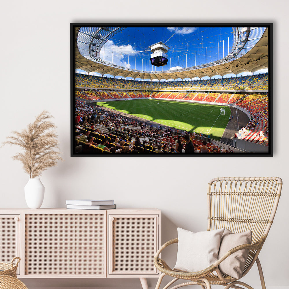 National Arena, Stadium Canvas, Sport Art, Framed Canvas Print Wall Art, Floating Frame