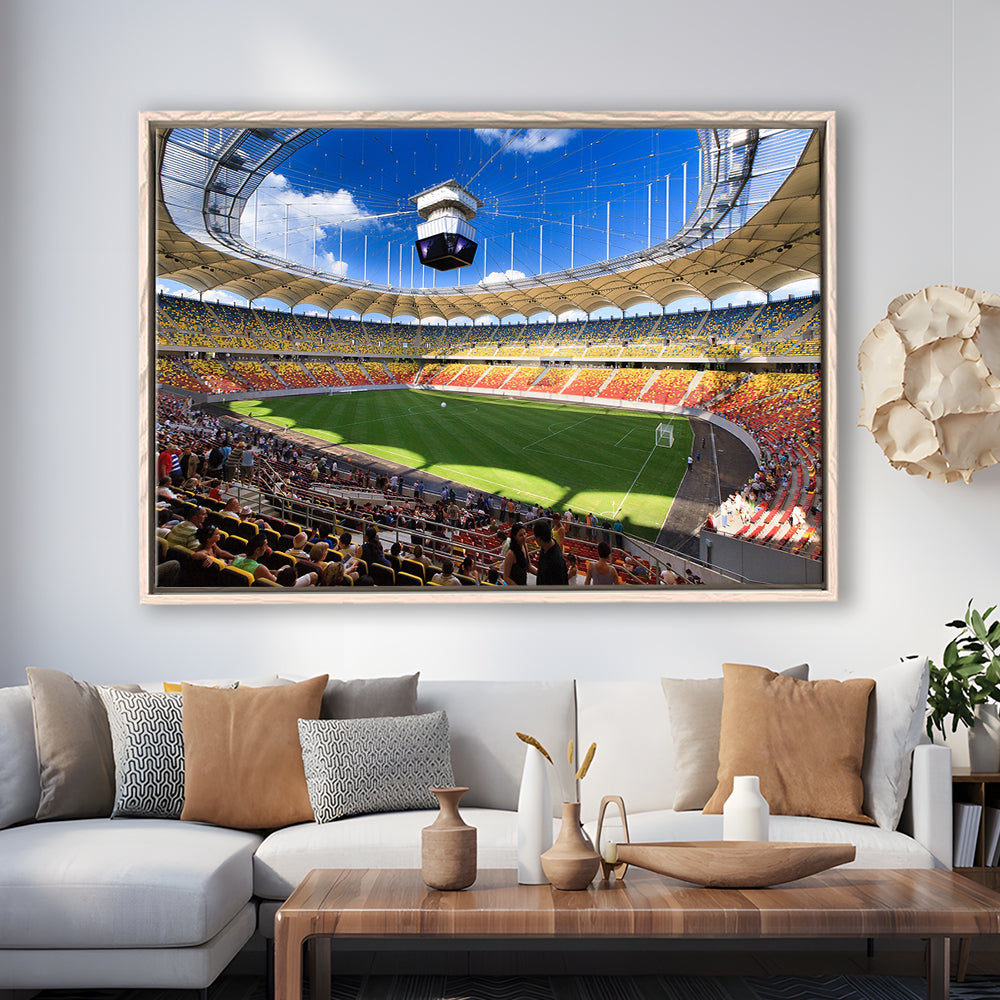National Arena, Stadium Canvas, Sport Art, Framed Canvas Print Wall Art, Floating Frame