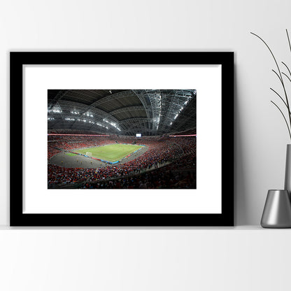 National Football Stadium, Stadium Canvas, Sport Art, Fan Gifts, White Border Framed Art Print Wall Decor