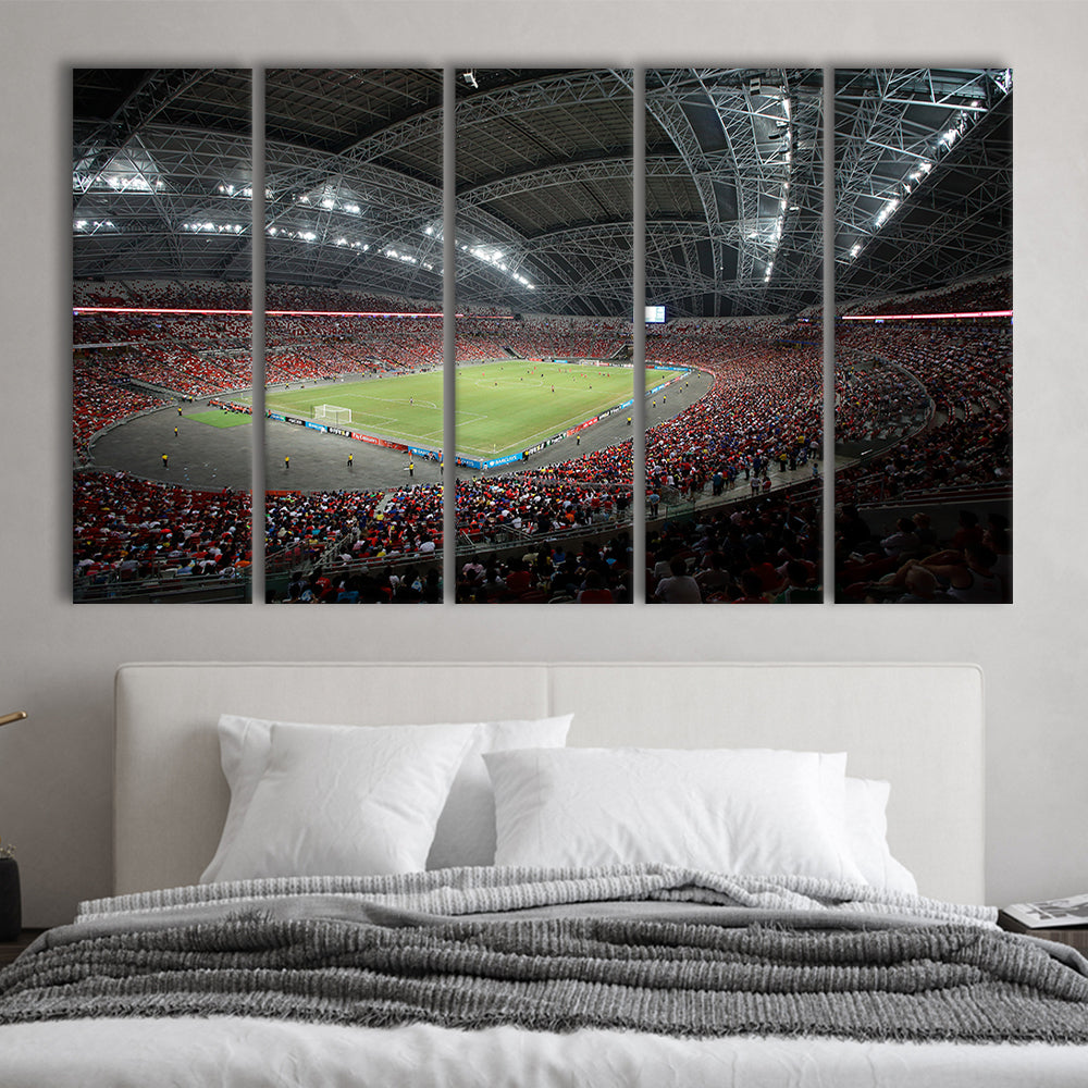 National Football Stadium, Stadium Canvas, Sport Art, Fan Gifts, 5 Panel B, Extra Large Canvas, Canvas Print Wall Art