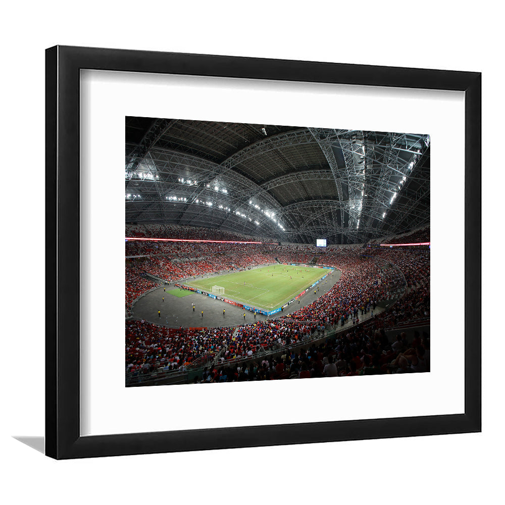 National Football Stadium, Stadium Canvas, Sport Art, Fan Gifts, White Border Framed Art Print Wall Decor