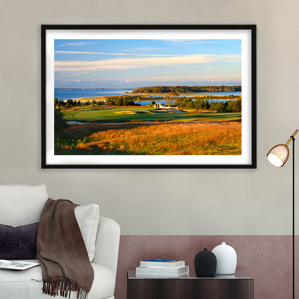National Golf Links Of America Hole 17, Southampton, New York, Goft Art Print, Framed Art Print White Border Wall Decor