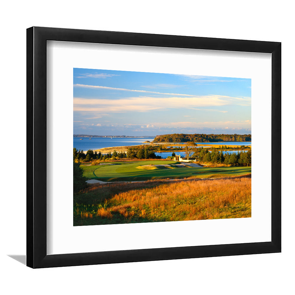 National Golf Links Of America Hole 17, Southampton, New York, Goft Art Print, Framed Art Print White Border Wall Decor