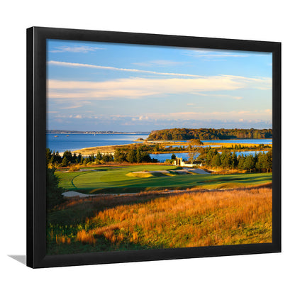 National Golf Links Of America Hole 17, Southampton, New York, Framed Art Print Wall Decor, Picture Framed