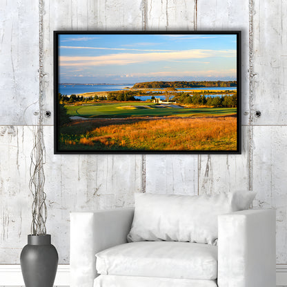 National Golf Links Of America Hole 17, Southampton, New York, Floating Framed Canvas Print Wall Art