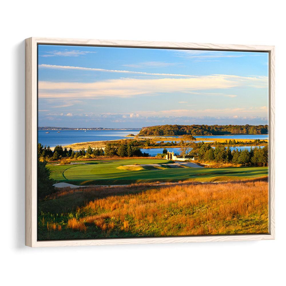National Golf Links Of America Hole 17, Southampton, New York, Floating Framed Canvas Print Wall Art
