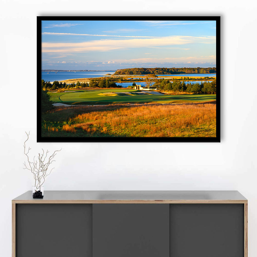 National Golf Links Of America Hole 17, Southampton, New York, Framed Art Print Wall Decor, Picture Framed
