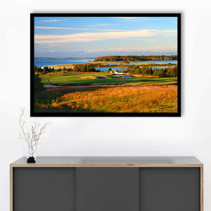 National Golf Links Of America Hole 17, Southampton, New York, Framed Art Print Wall Decor, Picture Framed