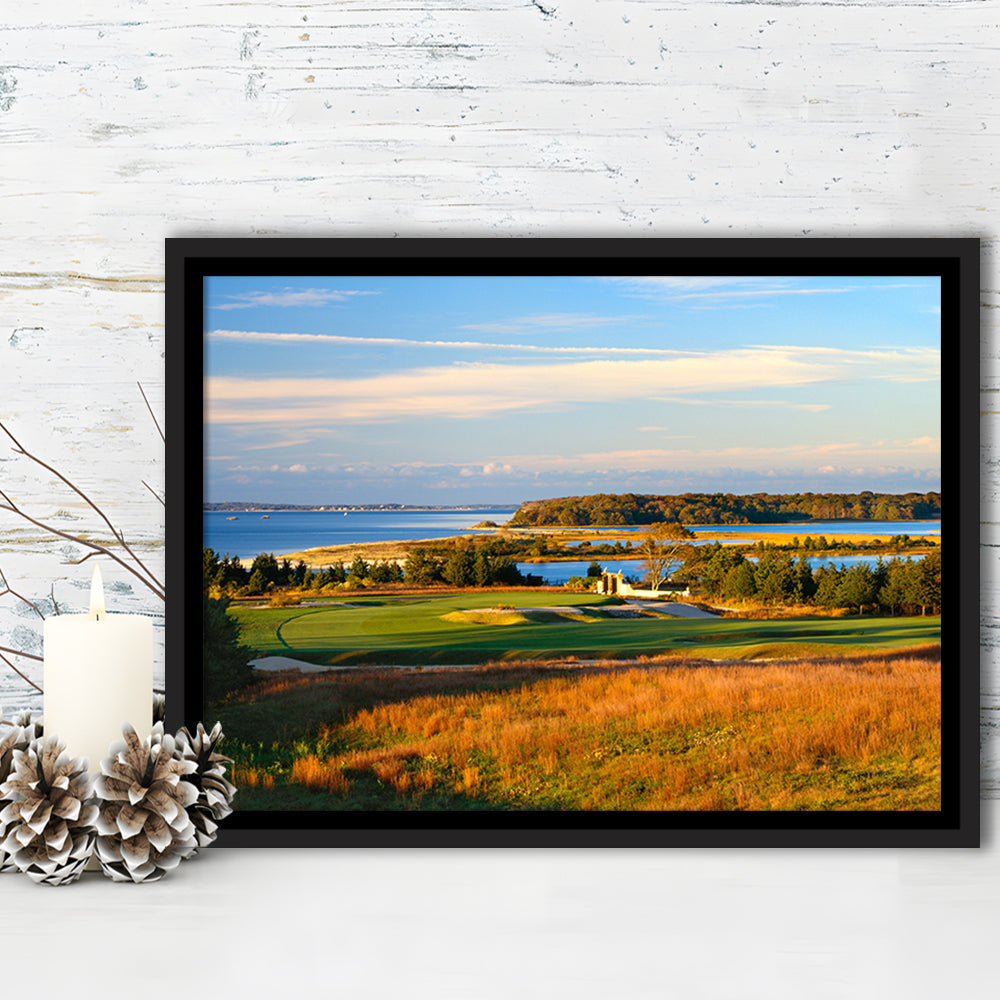 National Golf Links Of America Hole 17, Southampton, New York, Floating Framed Canvas Print Wall Art