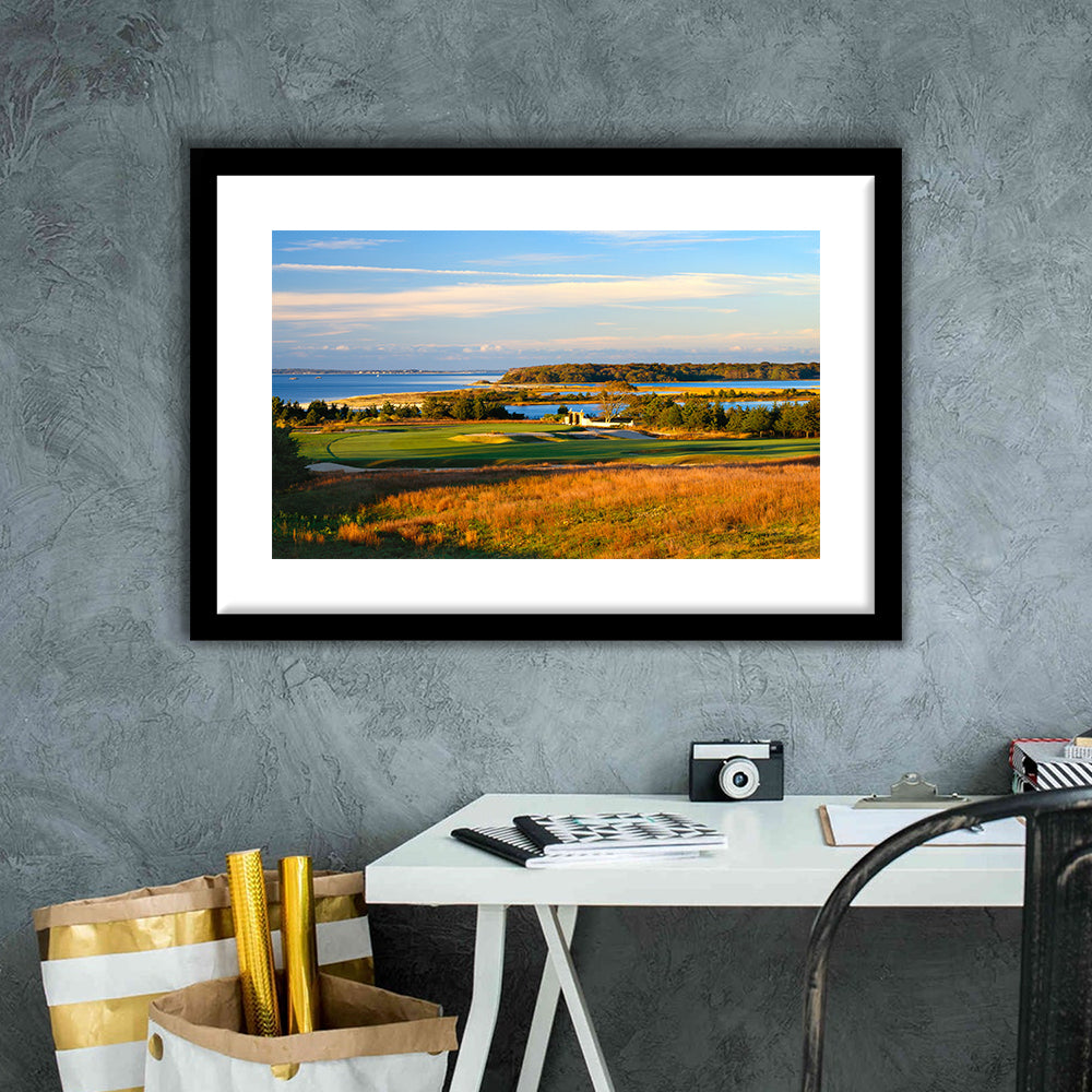 National Golf Links Of America Hole 17, Southampton, New York, Goft Art Print, Framed Art Print White Border Wall Decor