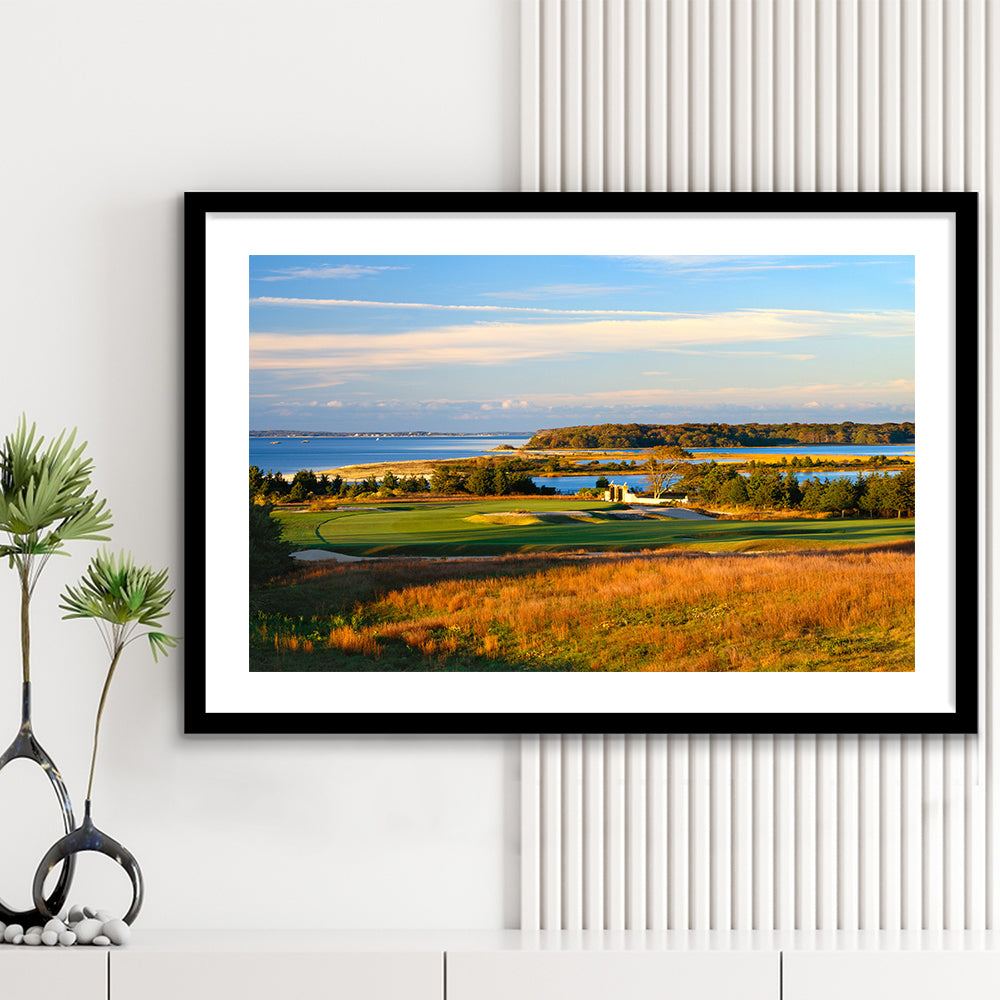 National Golf Links Of America Hole 17, Southampton, New York, Goft Art Print, Framed Art Print White Border Wall Decor