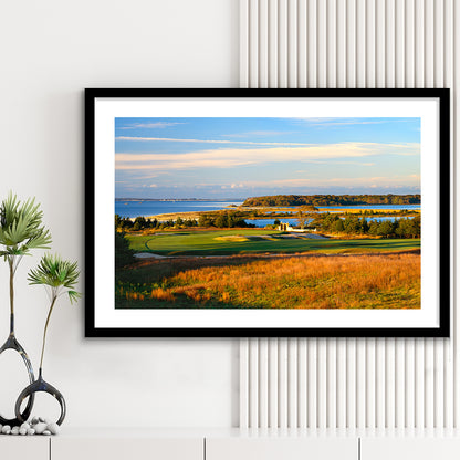 National Golf Links Of America Hole 17, Southampton, New York, Goft Art Print, Framed Art Print White Border Wall Decor