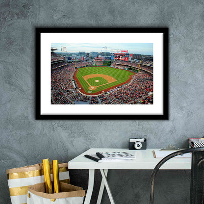 National Park Washington Dc, Stadium Canvas, Sport Art, Gift for him, White Border Framed Art Print Wall Decor