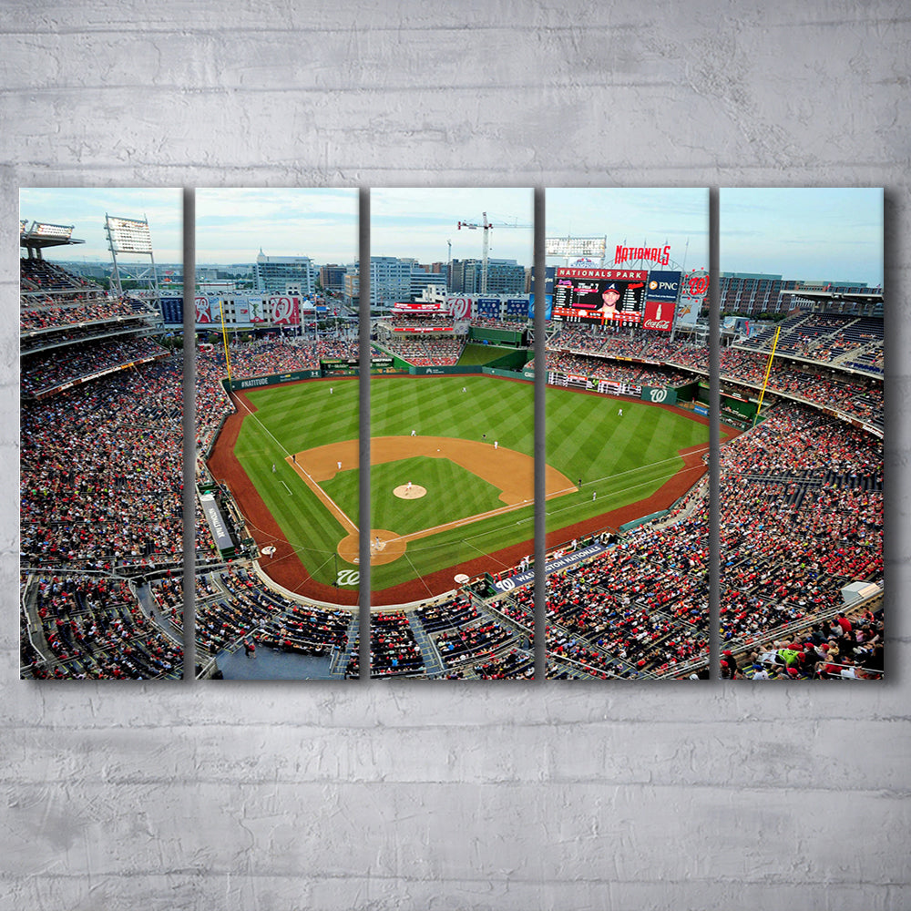 National Park Washington Dc, Stadium Canvas, Sport Art, 5 Panel B, Extra Large Canvas, Canvas Print Wall Art