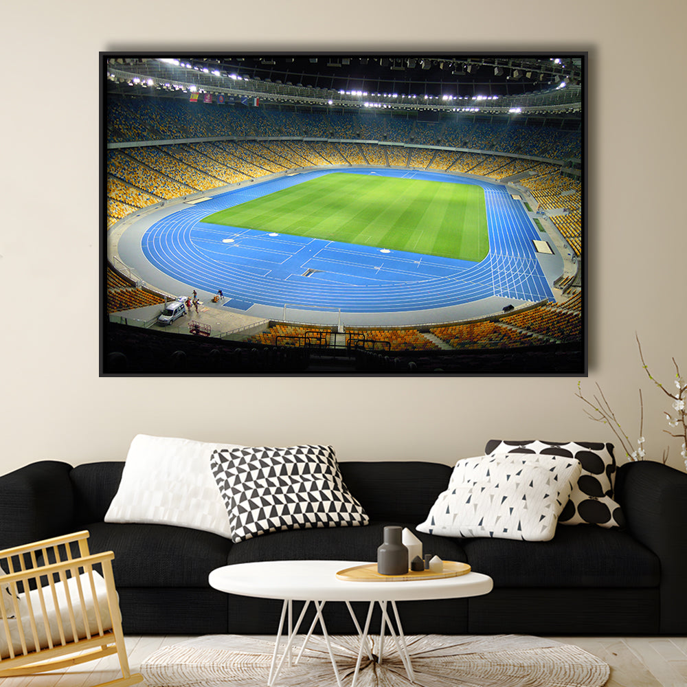National Sports Complex, Stadium Canvas, Sport Art, Framed Canvas Print Wall Art, Floating Frame