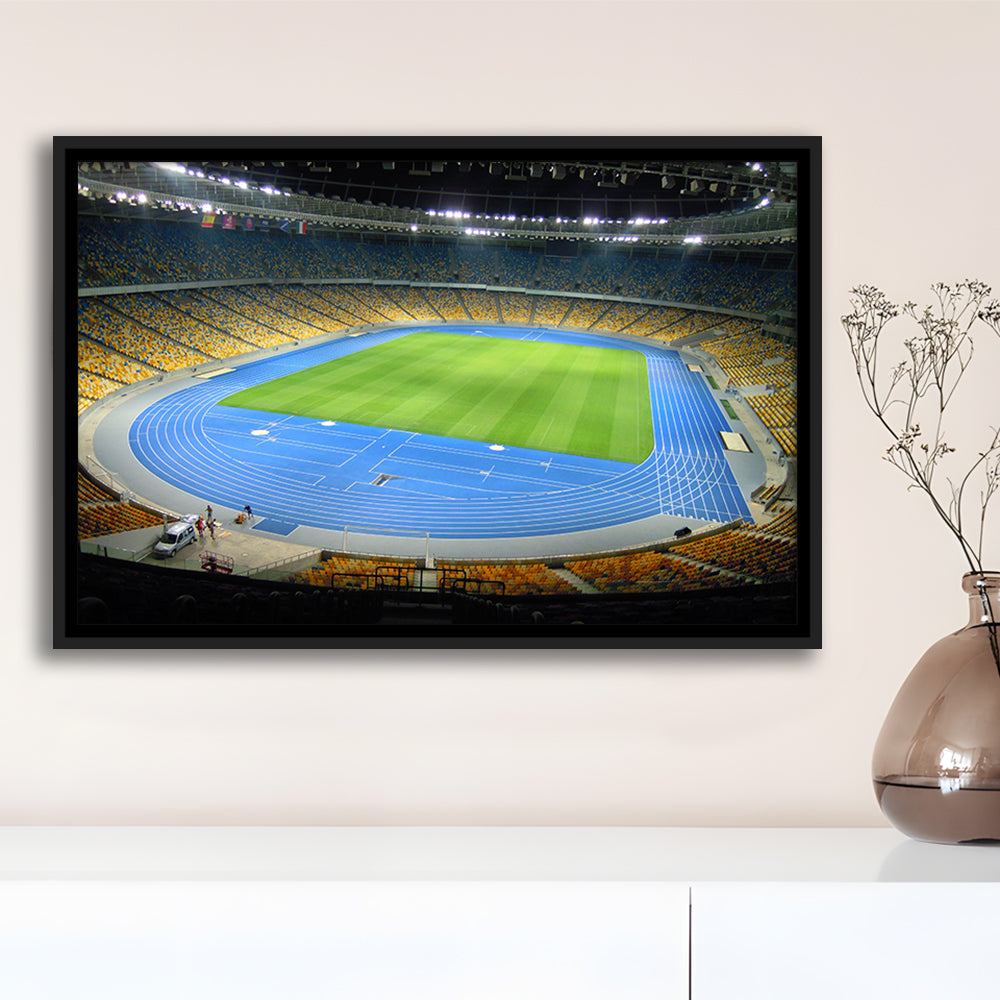 National Sports Complex, Stadium Canvas, Sport Art, Framed Canvas Print Wall Art, Floating Frame