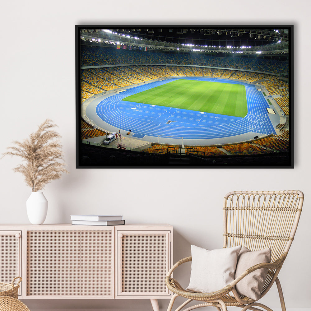 National Sports Complex, Stadium Canvas, Sport Art, Framed Canvas Print Wall Art, Floating Frame