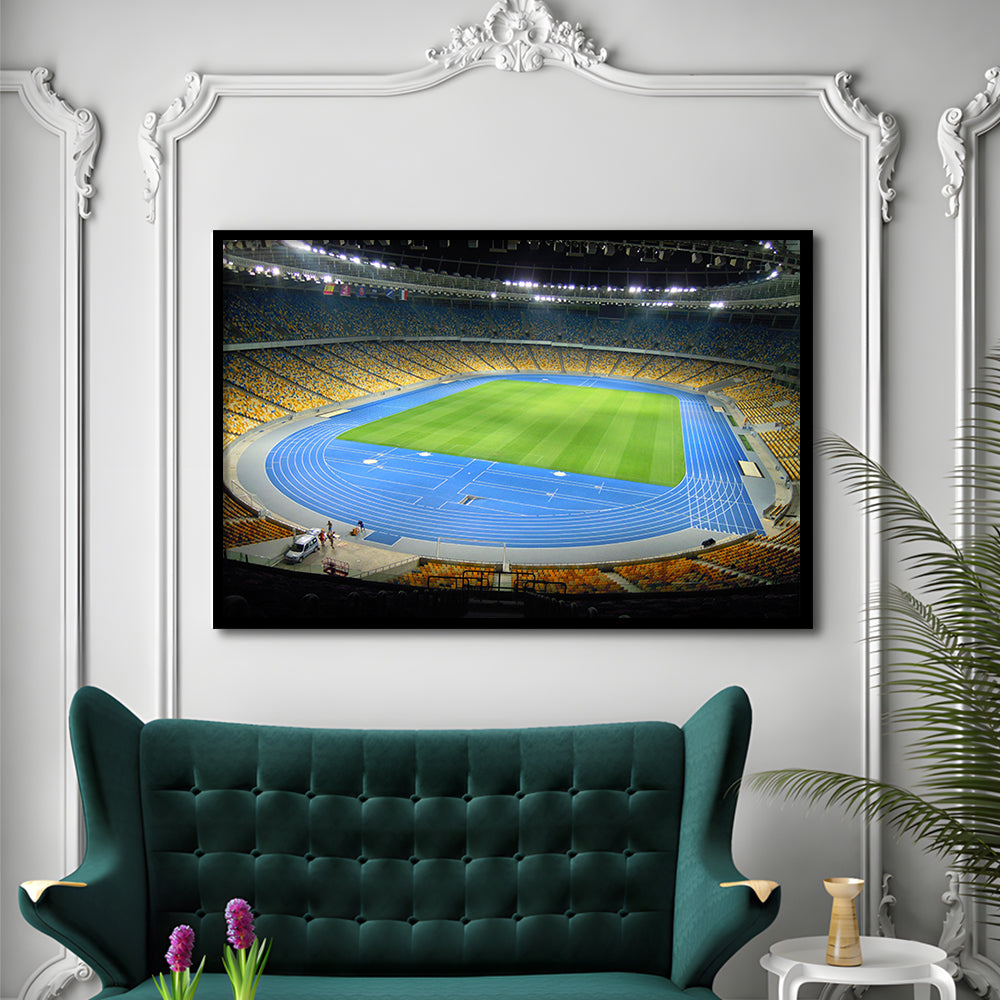National Sports Complex, Stadium Canvas, Sport Art, Gift for him, Framed Art Print Wall Decor, Picture Framed
