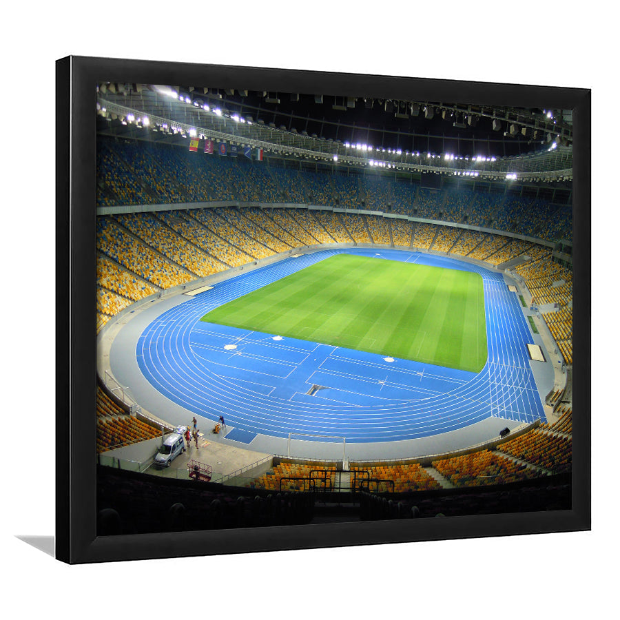 National Sports Complex, Stadium Canvas, Sport Art, Gift for him, Framed Art Print Wall Decor, Picture Framed