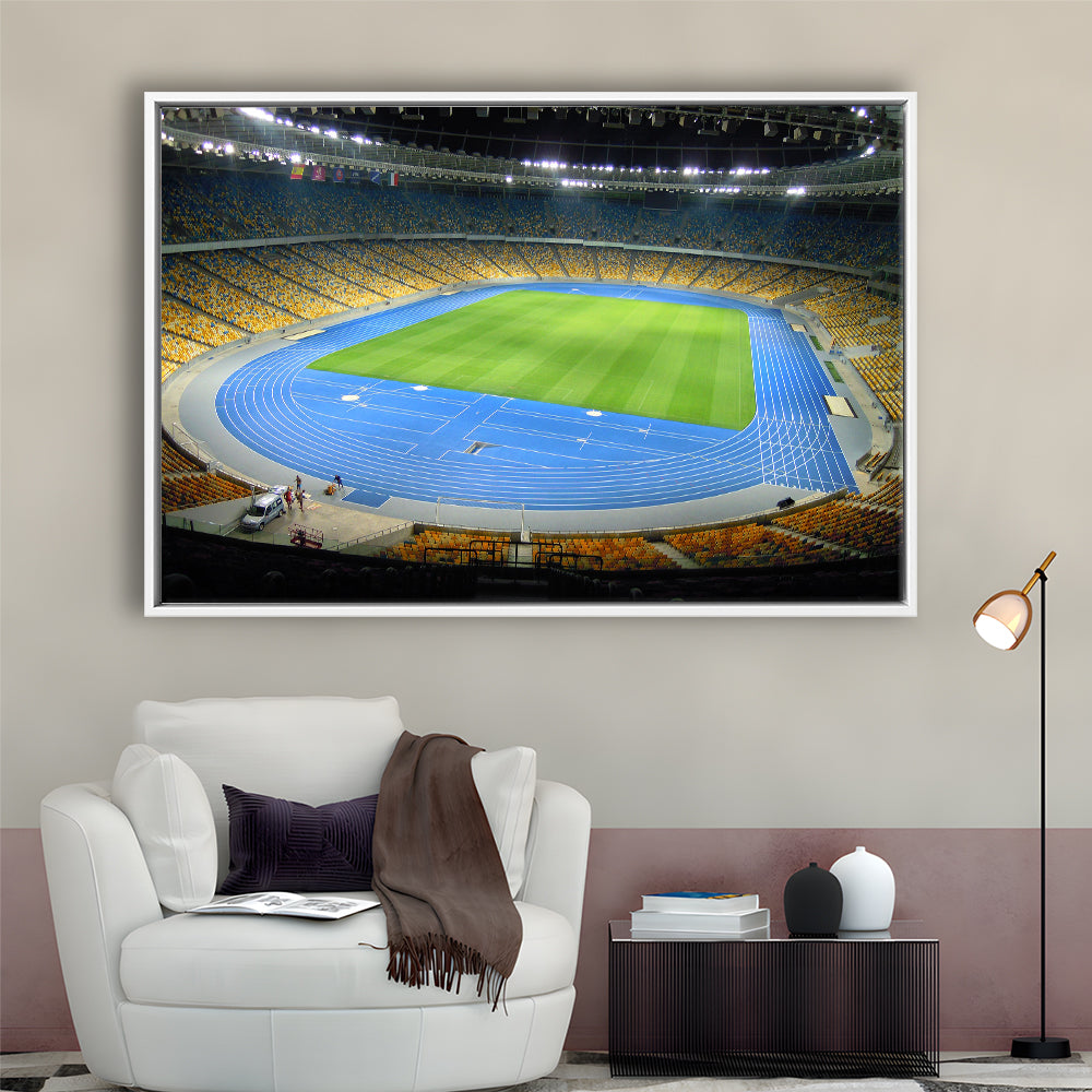National Sports Complex, Stadium Canvas, Sport Art, Framed Canvas Print Wall Art, Floating Frame