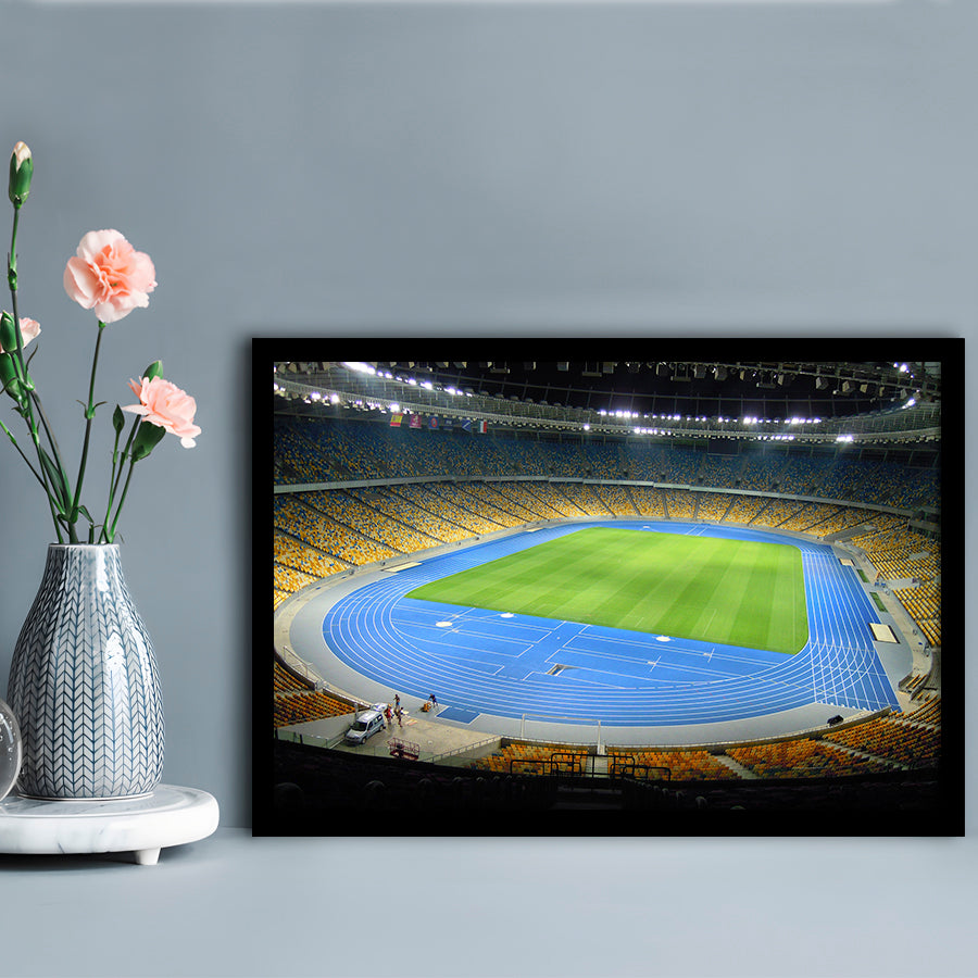 National Sports Complex, Stadium Canvas, Sport Art, Gift for him, Framed Art Print Wall Decor, Picture Framed