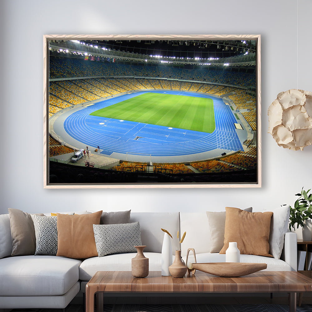 National Sports Complex, Stadium Canvas, Sport Art, Framed Canvas Print Wall Art, Floating Frame