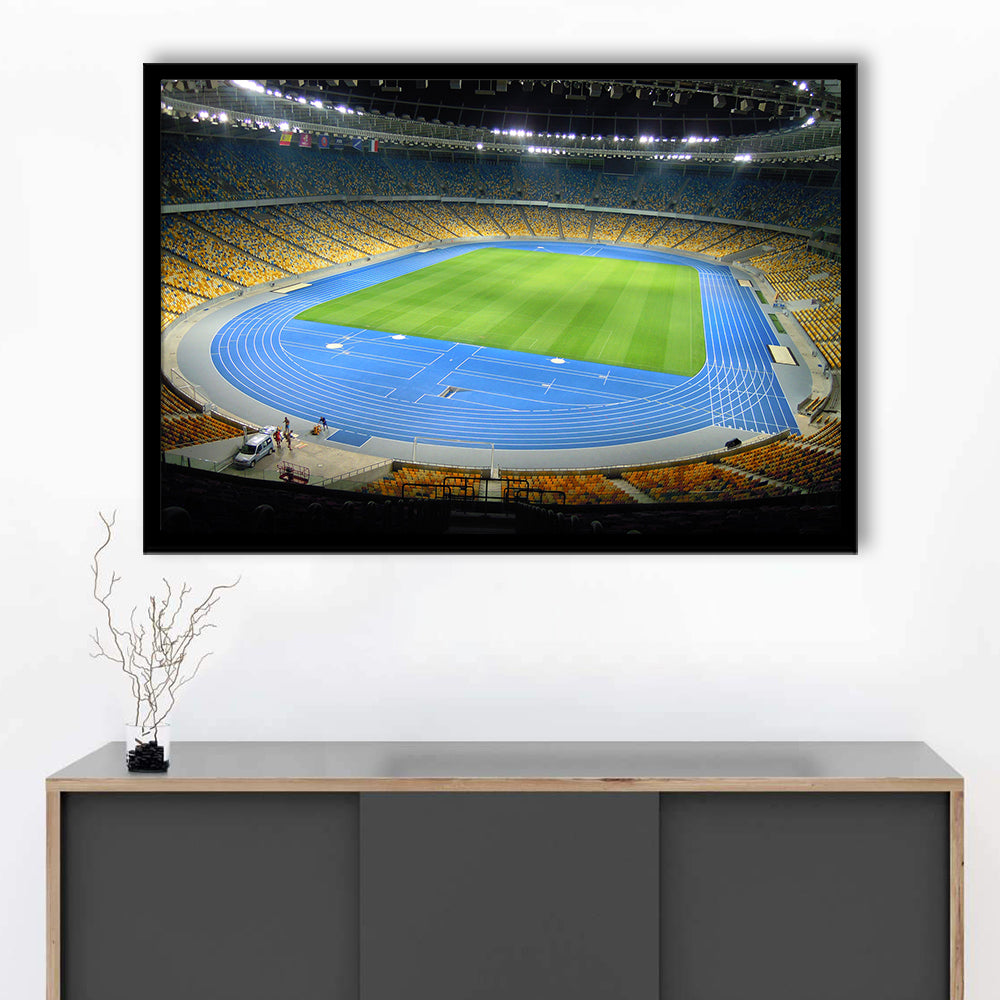 National Sports Complex, Stadium Canvas, Sport Art, Gift for him, Framed Art Print Wall Decor, Picture Framed