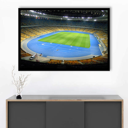 National Sports Complex, Stadium Canvas, Sport Art, Gift for him, Framed Art Print Wall Decor, Picture Framed
