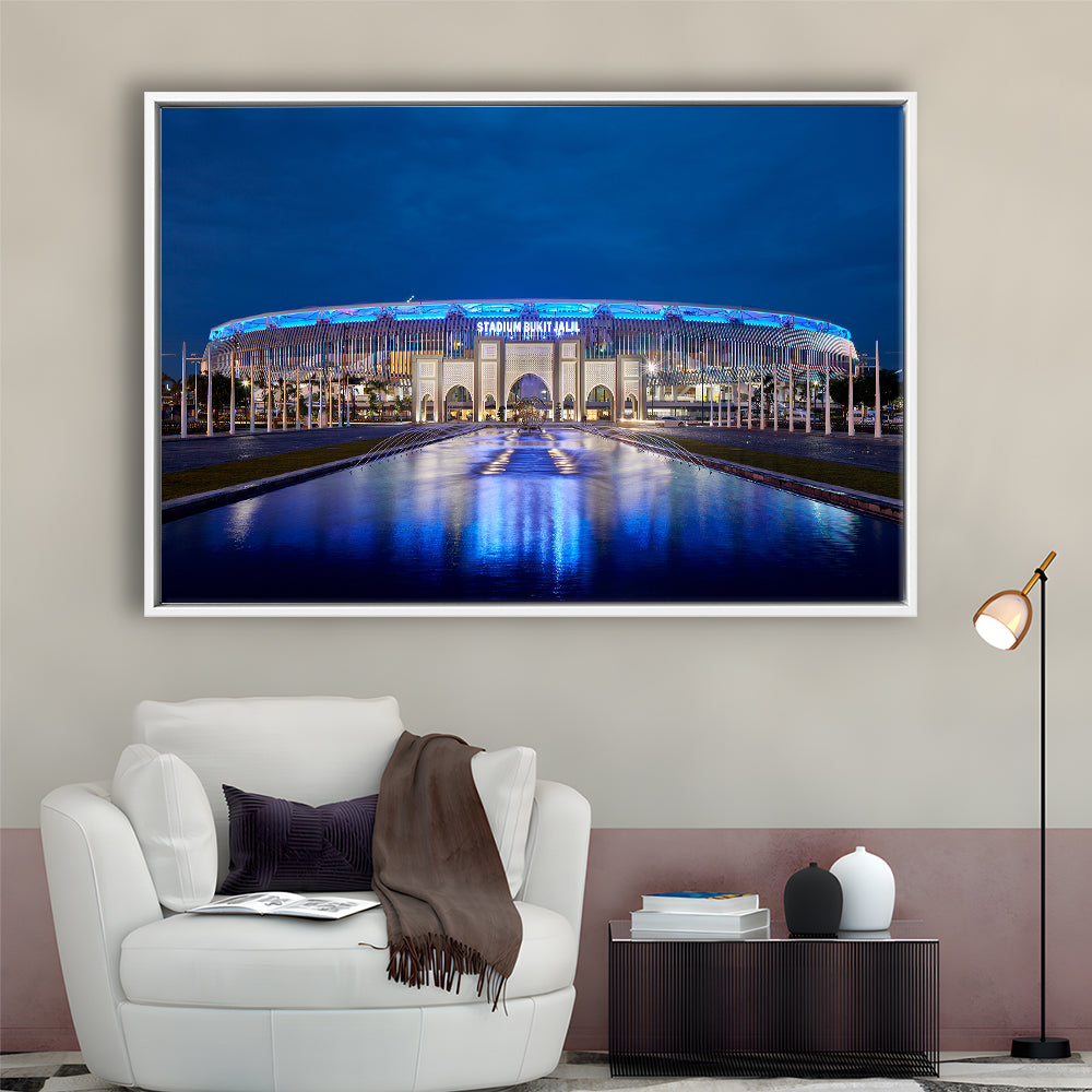 National Stadium in Bukit Jalil, Stadium Canvas, Sport Art, Framed Canvas Print Wall Art, Floating Frame
