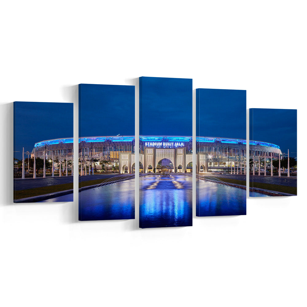 National Stadium in Bukit Jalil, Stadium Canvas, Sport Art, Gift for him, 5 Panel, Large Canvas, Canvas Print Wall Art