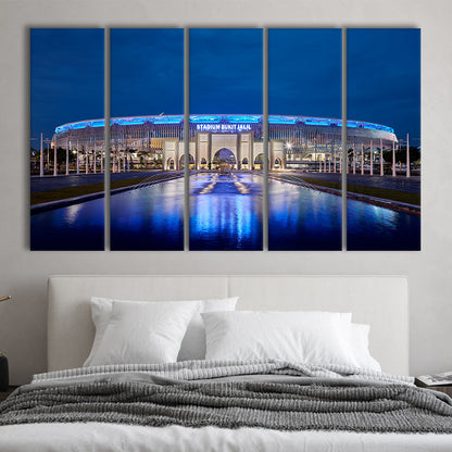 National Stadium in Bukit Jalil, Stadium Canvas, Sport Art, 5 Panel B, Extra Large Canvas, Canvas Print Wall Art