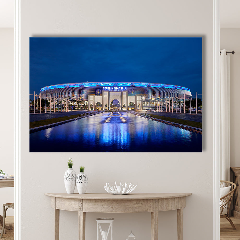 National Stadium in Bukit Jalil, Stadium Canvas, Sport Art, Gift for him, Man Cave Decor, Art Print, Canvas Print Wall Art