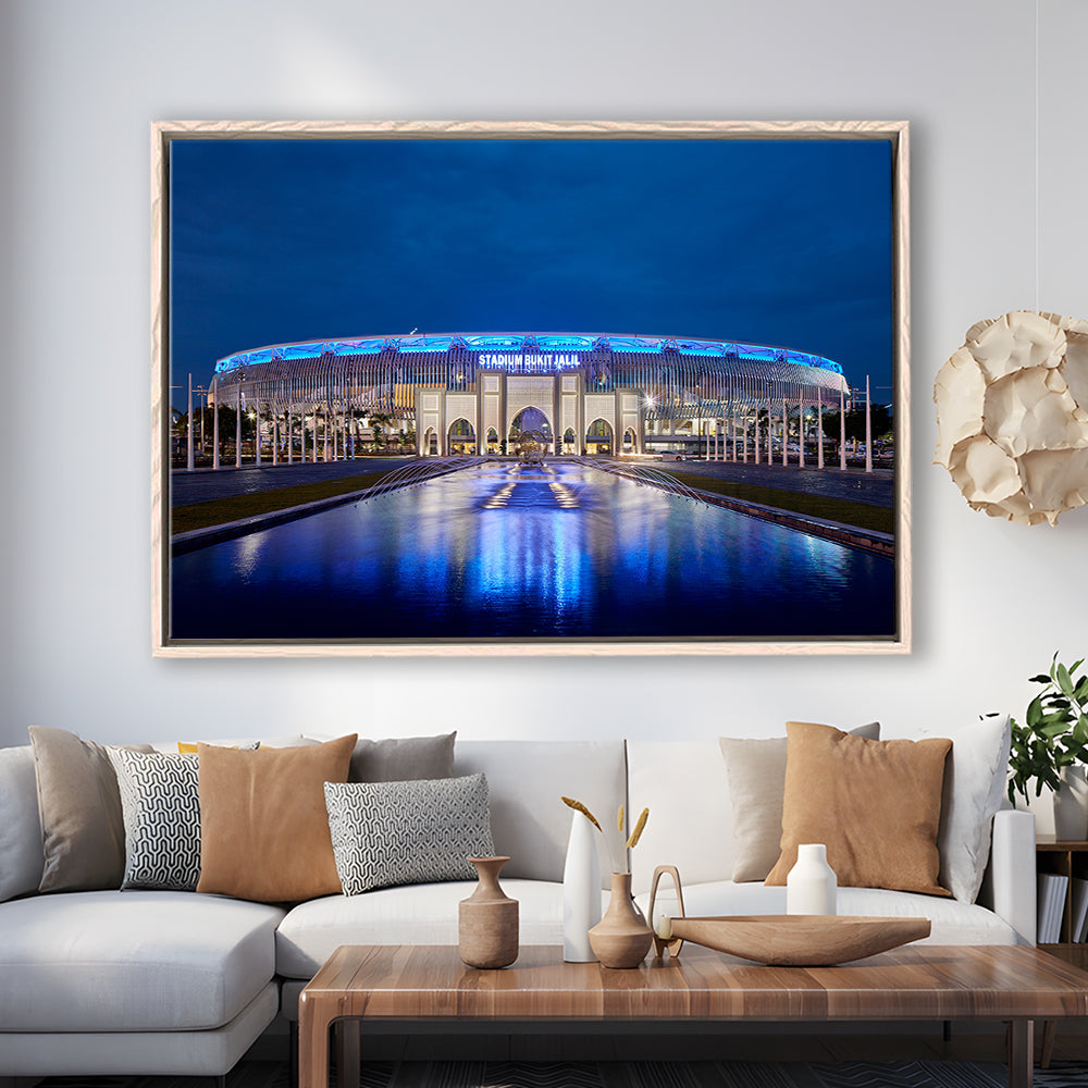National Stadium in Bukit Jalil, Stadium Canvas, Sport Art, Framed Canvas Print Wall Art, Floating Frame