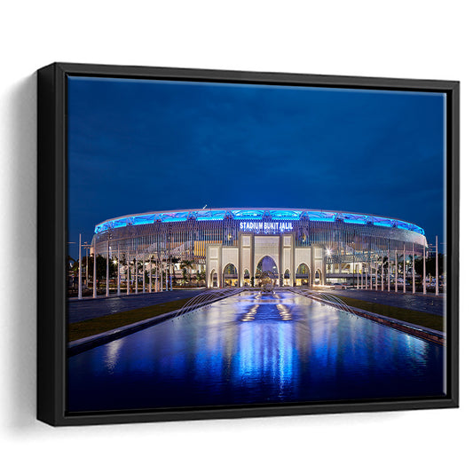 National Stadium in Bukit Jalil, Stadium Canvas, Sport Art, Framed Canvas Print Wall Art, Floating Frame