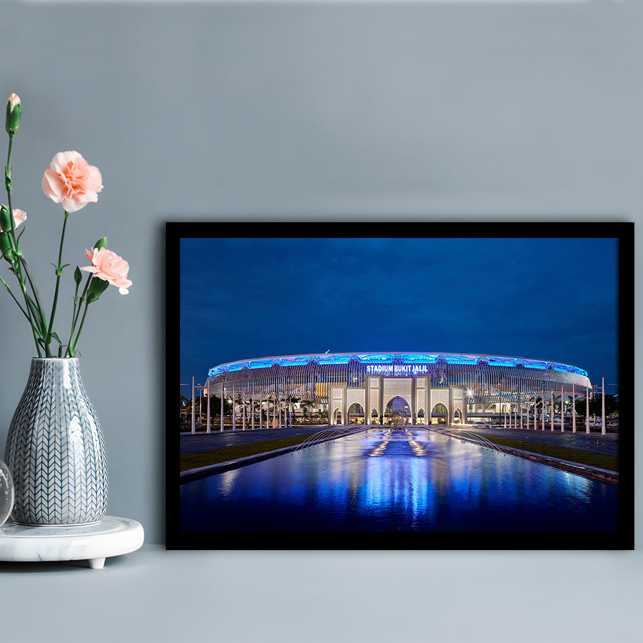 National Stadium in Bukit Jalil, Stadium Canvas, Sport Art, Gift for him, Framed Art Print Wall Decor, Picture Framed