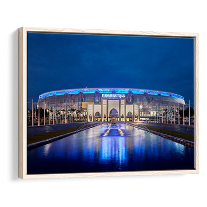 National Stadium in Bukit Jalil, Stadium Canvas, Sport Art, Framed Canvas Print Wall Art, Floating Frame